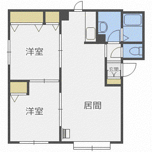 セレッソ栄通I(2LDK/1階)の間取り写真