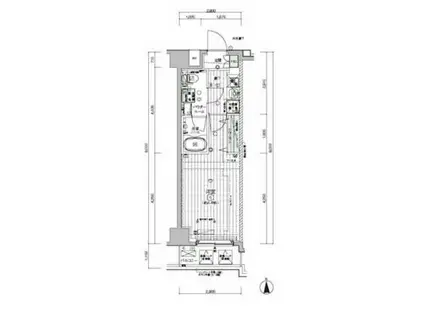 メインステージ東向島II(1K/4階)の間取り写真
