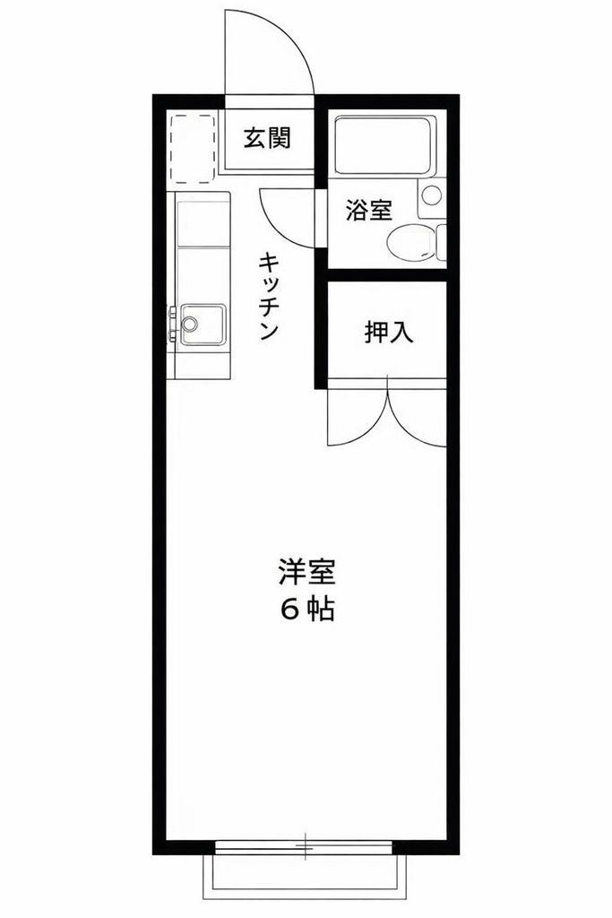 エステートピア11(ワンルーム/2階)の間取り写真