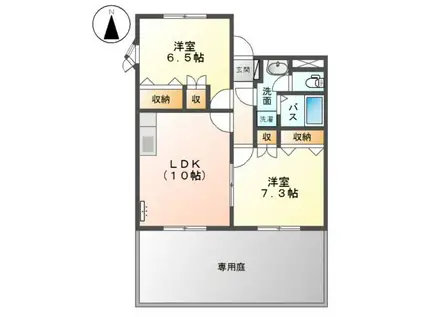 コンフォート(2LDK/1階)の間取り写真