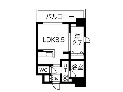 アルティザ博多ベイコート(1LDK/6階)の間取り写真