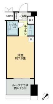 豊栄アンバサダー調布(1K/5階)の間取り写真