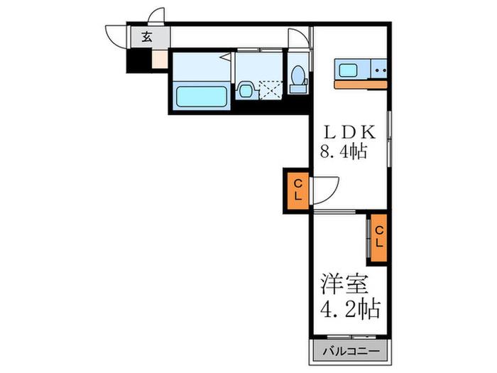 プログレーッソ西ノ京(1LDK/3階)の間取り写真