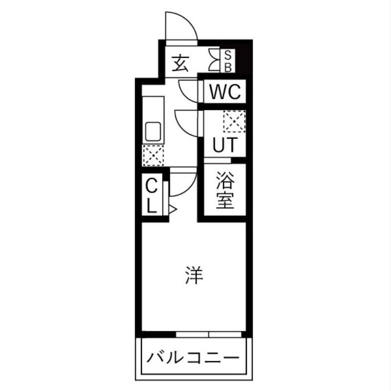 KDXレジデンス成増(1K/3階)の間取り写真