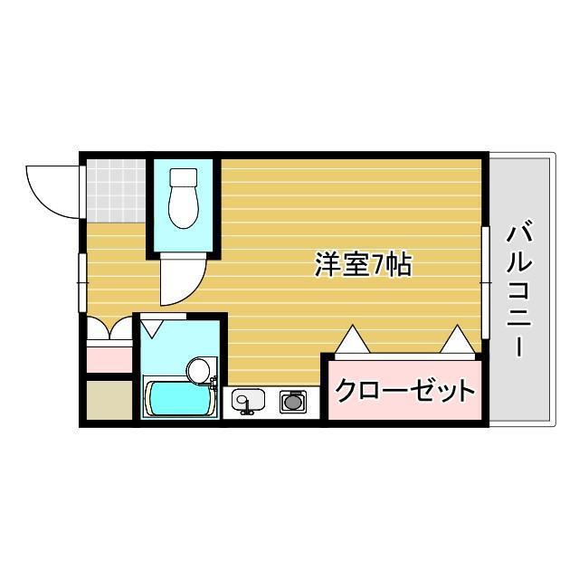 アンフィニィ橋の内II(ワンルーム/3階)の間取り写真