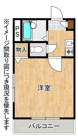 セゾン九品寺(1K/1階)の間取り写真