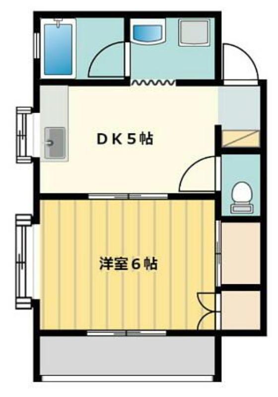 第IIグリーンパーク(1K/1階)の間取り写真