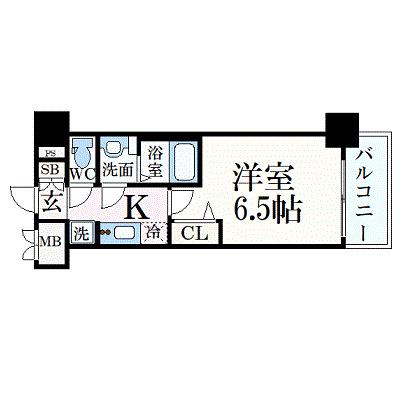 プレサンスNAGOYA本陣(1K/11階)の間取り写真