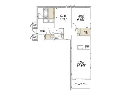 グランメゾン梅ノ木(2LDK/2階)の間取り写真