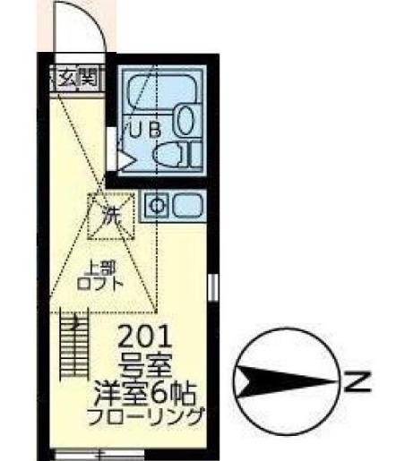 ユナイト白楽シルヴィバレンタイン(ワンルーム/2階)の間取り写真