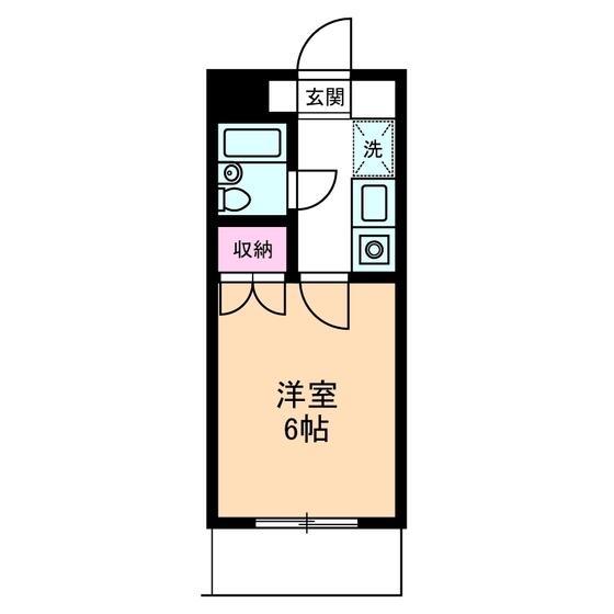 ソワレ池上(1K/1階)の間取り写真