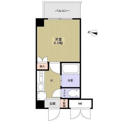VILLA KEI(1K/6階)の間取り写真