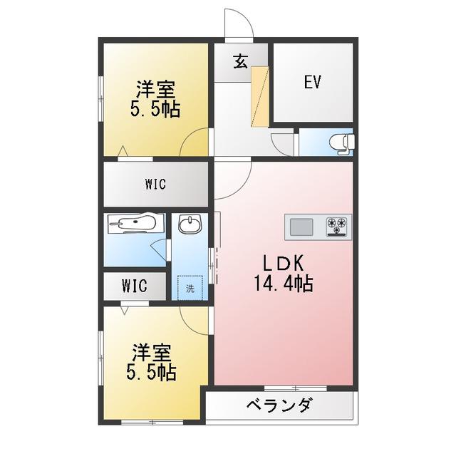 リバブル富士見台(2LDK/1階)の間取り写真