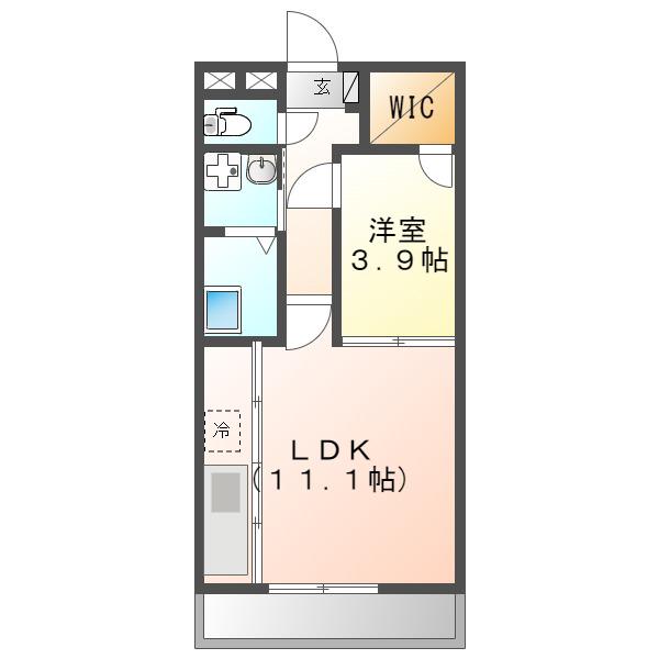 ジラソーレ(1LDK/3階)の間取り写真