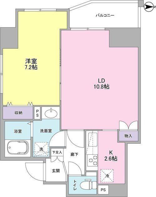 アイビス(1LDK/5階)の間取り写真