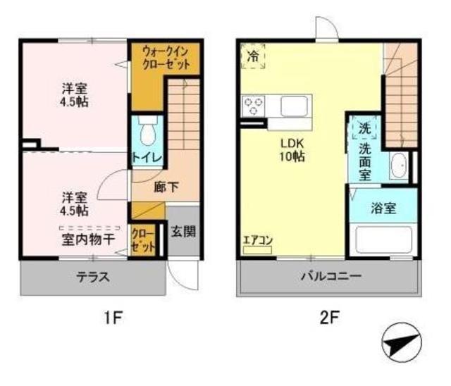 GLOIRE ETE SIX舞浜(2LDK/1階)の間取り写真