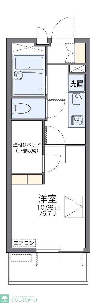 レオパレスHIRO(1K/3階)の間取り写真