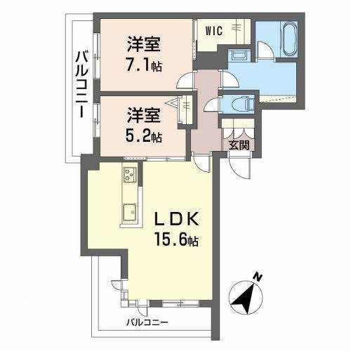 パインツリー(2LDK/2階)の間取り写真
