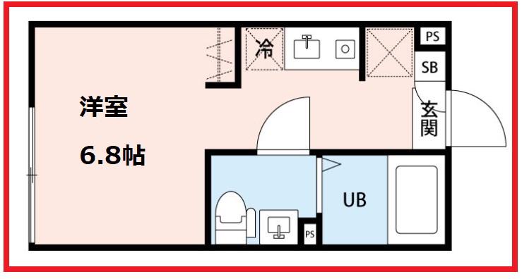 赤羽テラス(ワンルーム/1階)の間取り写真