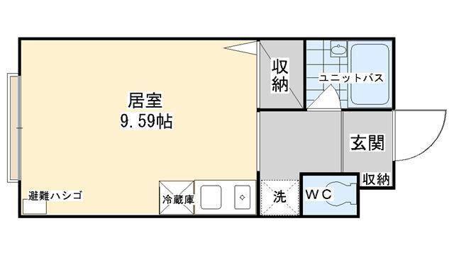 ファミリア大井町(ワンルーム/2階)の間取り写真