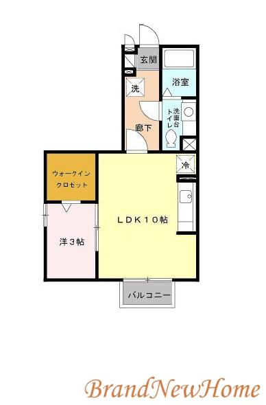 ルミエール(1LDK/2階)の間取り写真