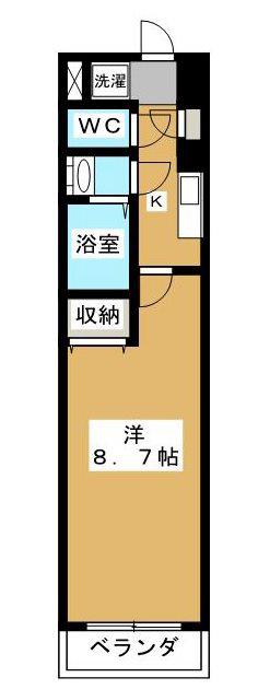 サンシティ烏丸高辻(1K/4階)の間取り写真