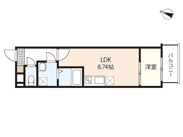 セブンプロート草津南(1LDK/3階)の間取り写真