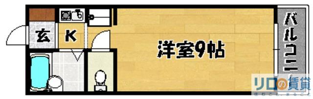 デイグラン上新庄(1K/3階)の間取り写真