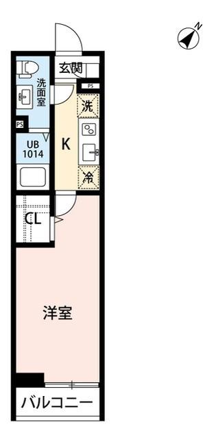 古淵アパート計画A棟(1K/3階)の間取り写真