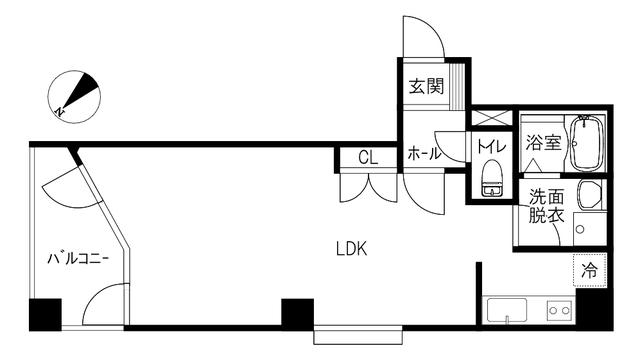 CHATEAU CHAMBORO(ワンルーム/2階)の間取り写真