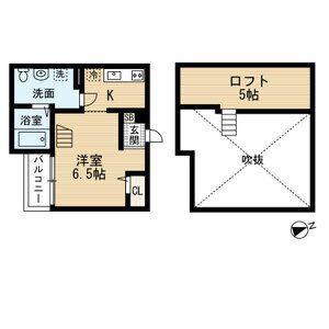 MIDWAY HILL 板宿STAミッドウェ(1K/1階)の間取り写真