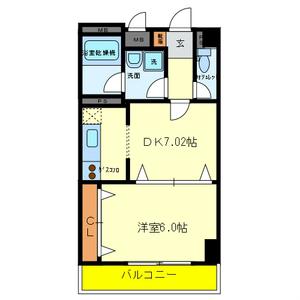 メゾン・ド・成屋大阪(1DK/4階)の間取り写真