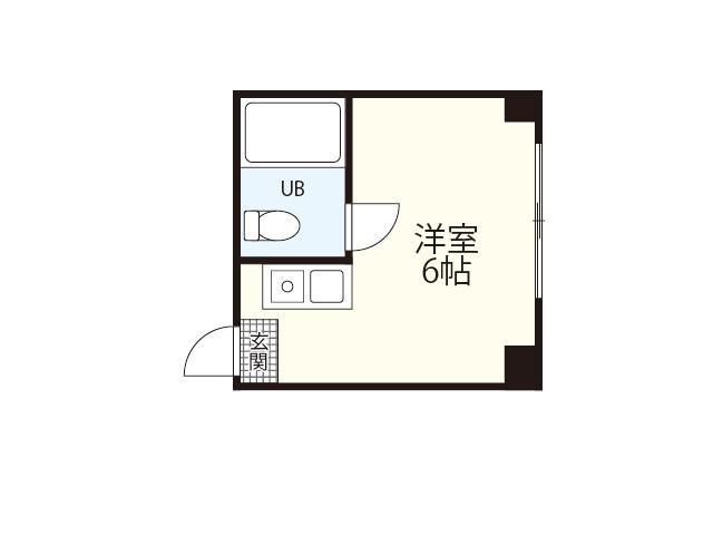 ラビングビル(ワンルーム/2階)の間取り写真