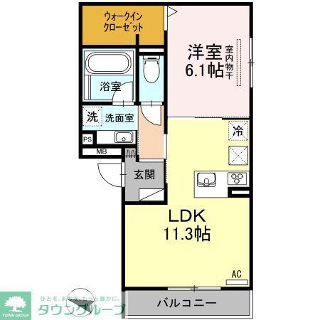 RAFFINO(1LDK/1階)の間取り写真