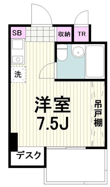 TS GARDEN都筑ふれあいの丘II(ワンルーム/2階)の間取り写真
