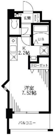 プリムローズM壱番館(1K/1階)の間取り写真