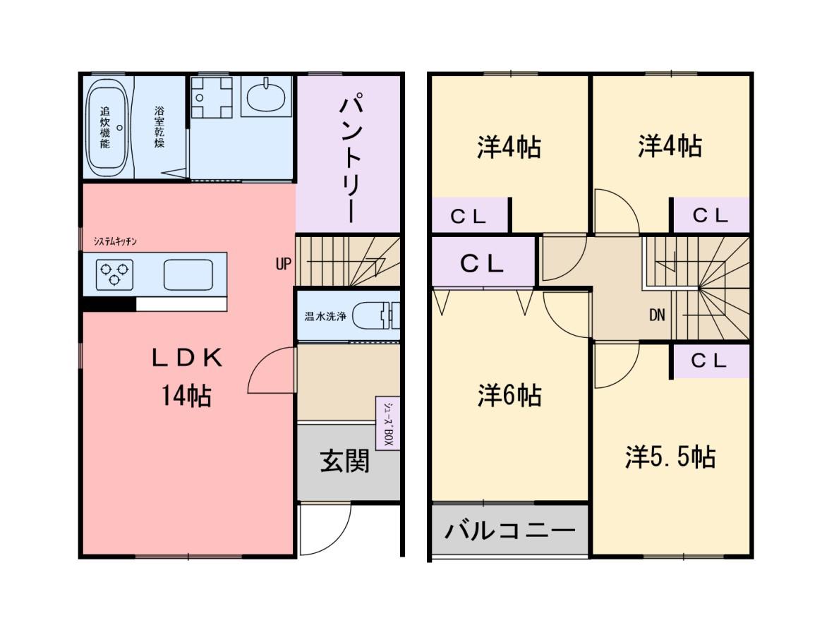 GARDEN VILLAGE 前原北 A(4LDK/1階)の間取り写真
