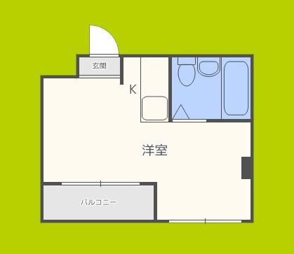 メルヘン新今里(ワンルーム/5階)の間取り写真