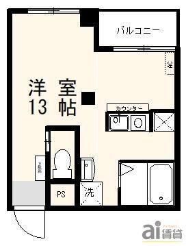 井上ビル(ワンルーム/4階)の間取り写真