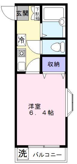 デコレック405(1K/2階)の間取り写真