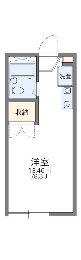 レオパレス 法華寺(1K/1階)の間取り写真