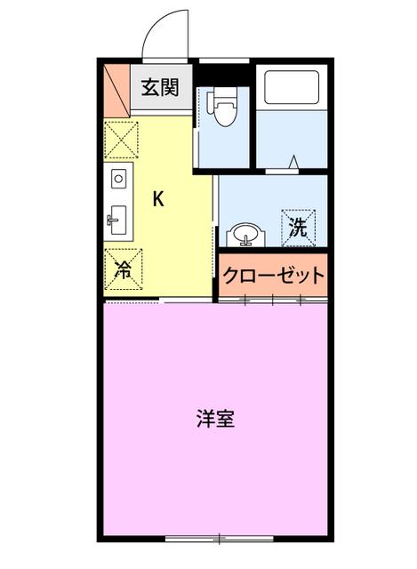 YS ROOM(1K/1階)の間取り写真