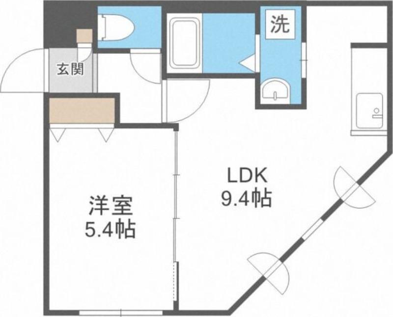 RJ ノース23(1LDK/3階)の間取り写真