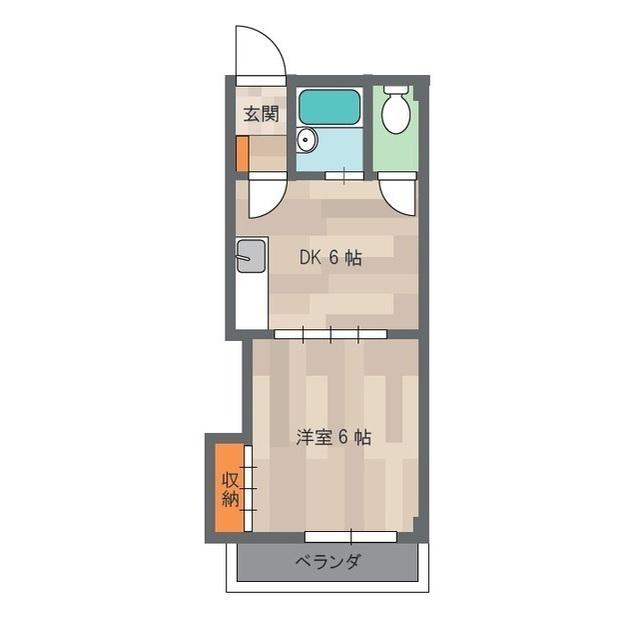 アレマーナ北加賀屋(1DK/5階)の間取り写真