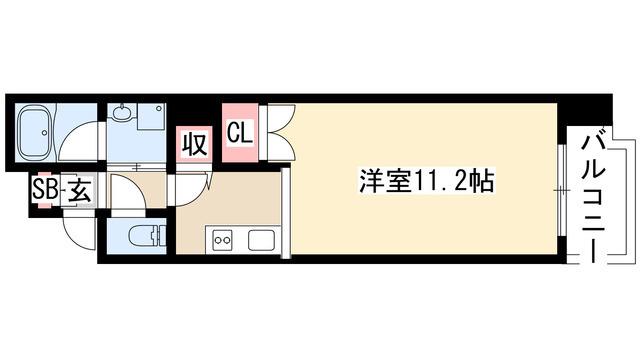 セレス大須(ワンルーム/6階)の間取り写真