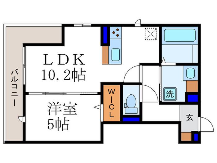 N´S COURT(1LDK/2階)の間取り写真