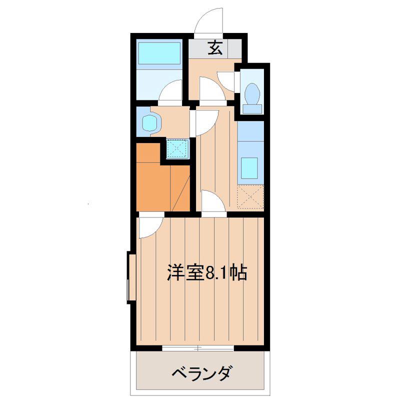 ドミールシャルマンII(1K/5階)の間取り写真