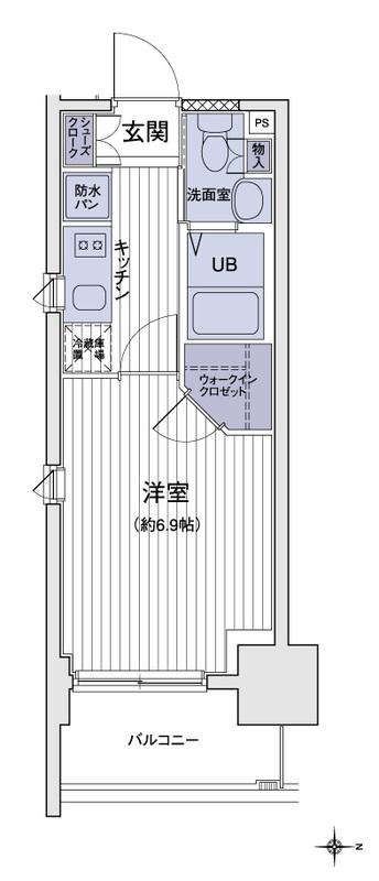 エスティメゾン大島(1K/4階)の間取り写真