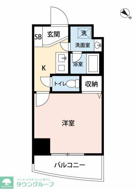 マイナビSTAY横浜生麦(1K/2階)の間取り写真
