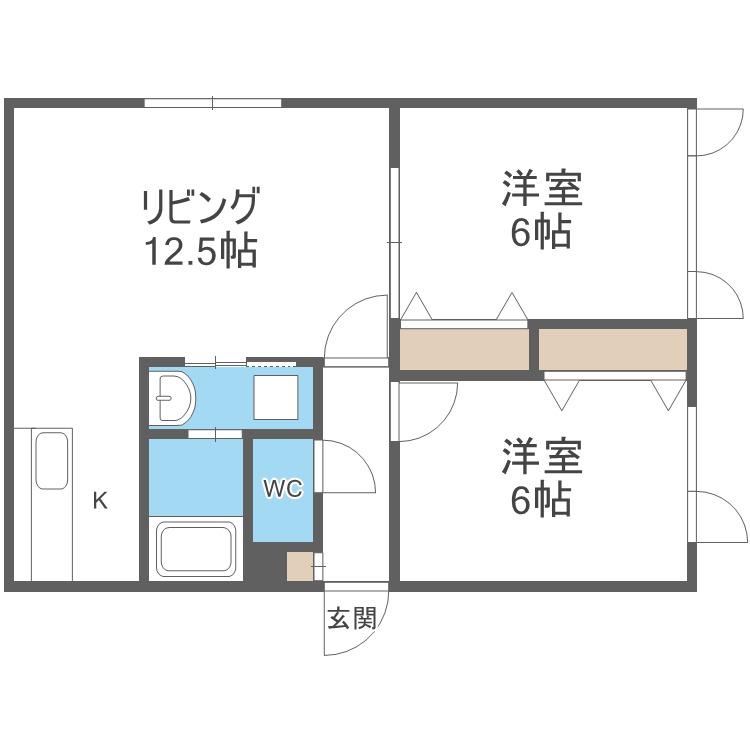 四季彩館(2LDK/2階)の間取り写真